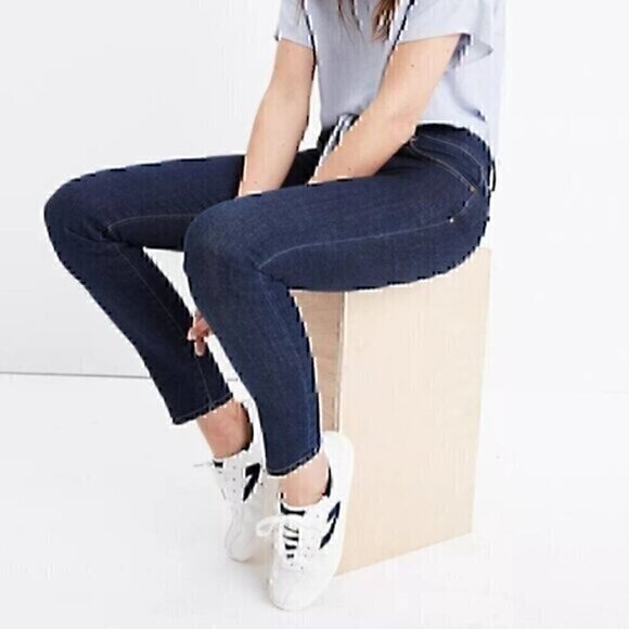 MADEWELL Skinny Skinny Jeans Dark Wash Five Pocket Zip Cropped Ankle ? sz 29 W29 - Picture 1 of 12